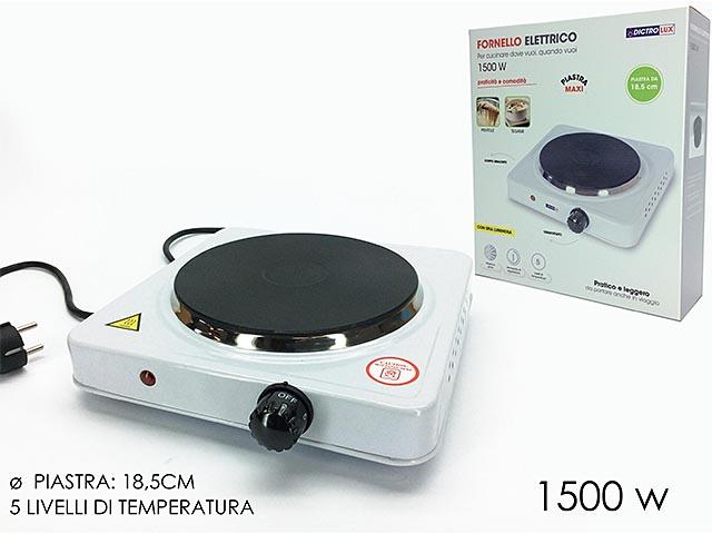 PIASTRA FORNELLO CUCINA FORNETTO ELETTRICO REGOLABILE 185MM 1500 WATT FORNELLINO