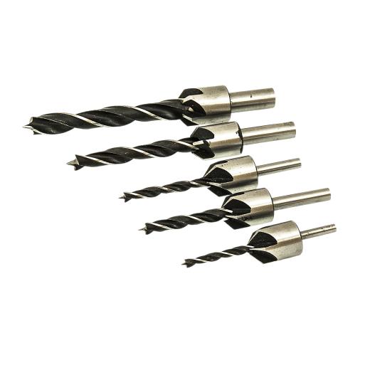Set 5 Punte x Legno con Smusso Fine Fresatura per testa viti svasatura svasate