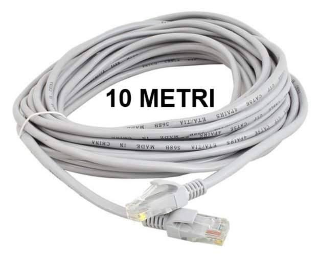 CAVO ETHERNET DI RETE 10 METRI 10 MT LAN PLUG RJ45 PROLUNGA LAN ROUTER