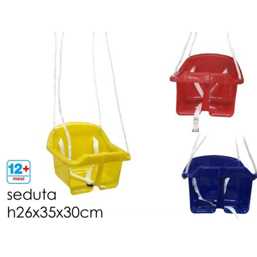 SEDUTA INTEGRALE SEGGIOLINO CON FUNI X ALTALENA DONDOLO BABY BAMBINI ANTICADUTA
