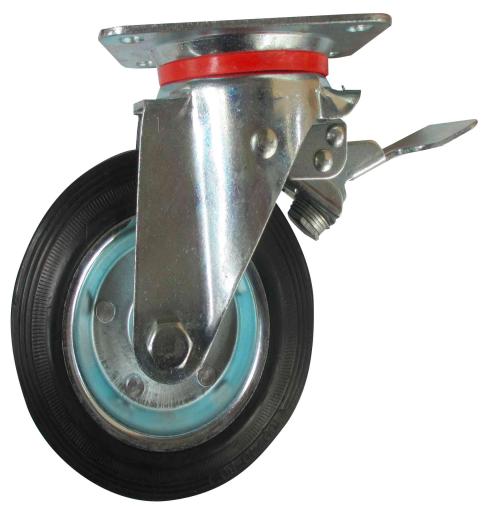 1,0 PZ Di RUOTA INDUSTRIALE D  75 PIASTRA GIREV C/FRENO EXP