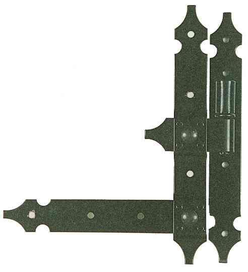 4,0 PZ Di CERNIERA FERRO POLIMERIZ 6264 A BATTENTE 25 CM