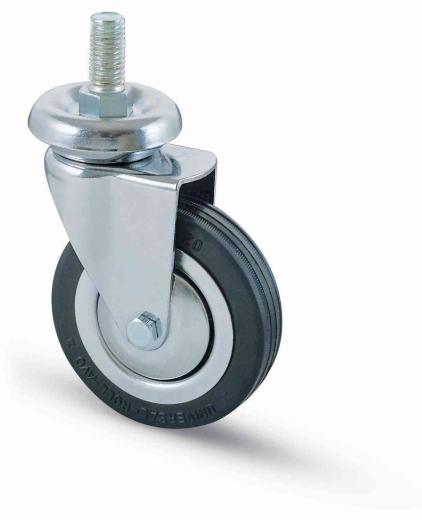 4,0 PZ Di RUOTA CARRELLO D  80 MM GOMMA 155/B PERNO 12MA