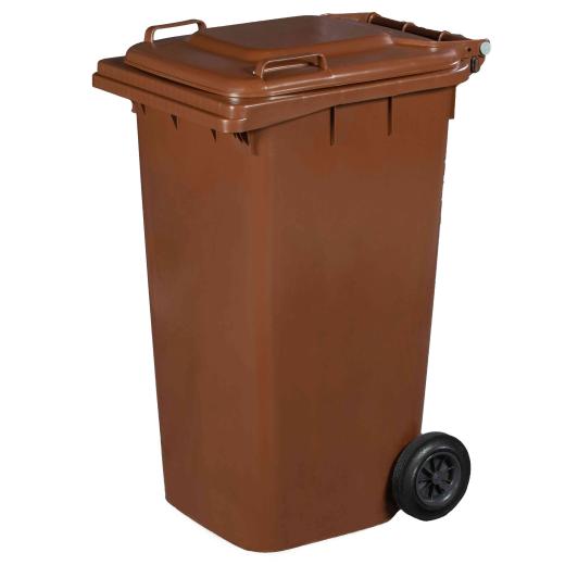 1,0 PZ Di PATTUMIERA 240 L CON RUOTE MARRONE MP