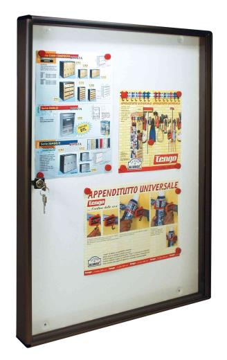 1,0 PZ Di BACHECA FONDO MAGNETICO ALUBOX BC5 55X5X73 GR