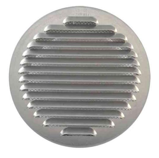 1,0 PZ Di GRIGLIA AERAZIONE ALLUMINIO CON RETE D 100 MM