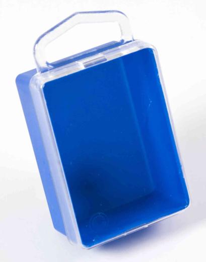 90,0 PZ Di SCATOLA PLASTICA SELF SERVICE  50X70 MM AZZURRA