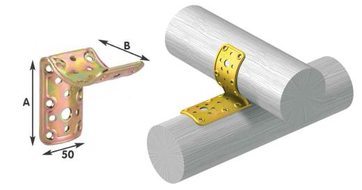 25,0 PZ Di PIASTRA 908 INCROCIO PALI TONDO 90 ACC TROP 50X80X