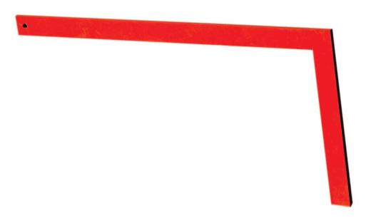 1,0 PZ Di SQUADRA PER CARPENTIERE ACCIAIO 100 CM