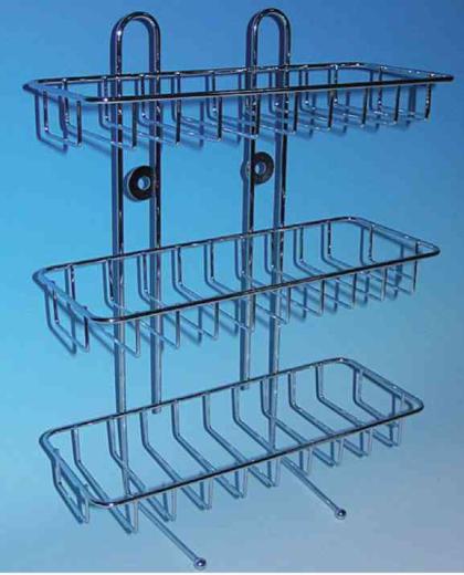 6,0 PZ Di MENSOLA GRIGLIATA A 3 RIPIANI CROMO DFW0225S