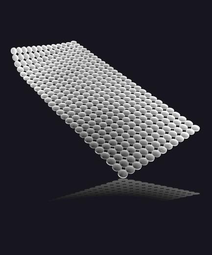 6,0 PZ Di TAPPETO VASCA ROND 72X36 CM CRYSTAL