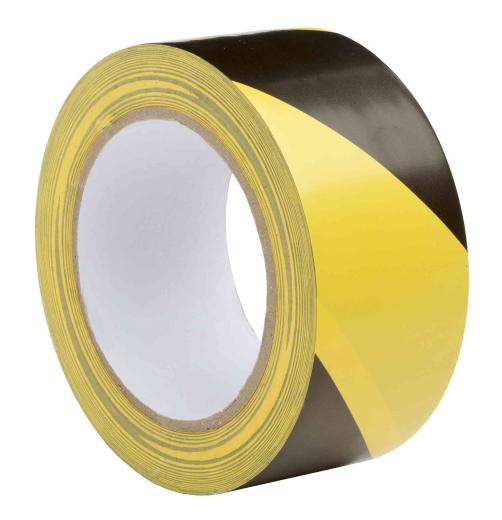 12,0 PZ Di NASTRO SEGNALETICO 50MMX33M ADESIVO GIALLO NERO