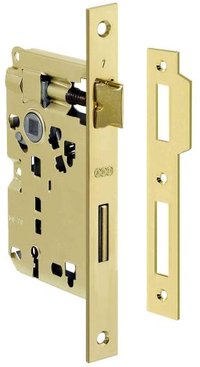 5,0 PZ Di PATENT SERRATURA OTTONATA AGB Q.8/70 45 MM