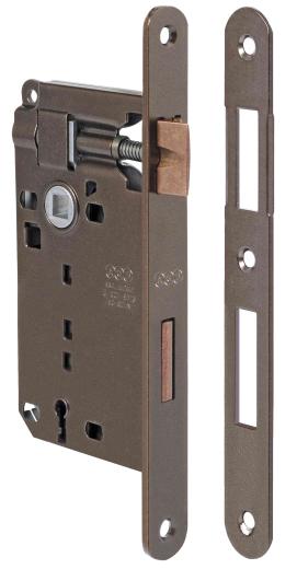 5,0 PZ Di PATENT SERRATURA BRONZATA AGB Q.8/70 50 MM B.TONDO