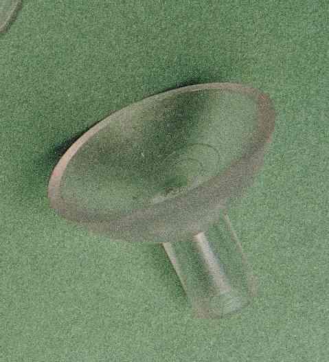 200,0 PZ Di VENTOSA C/GAMBO FORATO D 20 MM TRASPARENTE**