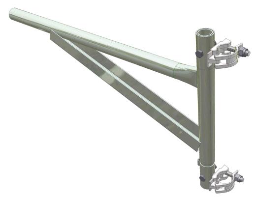 1,0 PZ Di MENSOLA A BANDIERA ACC. ZINC. 45X88 CM P 150 KG