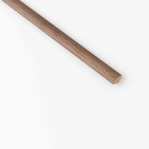 5,0 PZ Di QUARTO DI TONDO 14X14 MM MDF 240 CM ROVERE SCURO