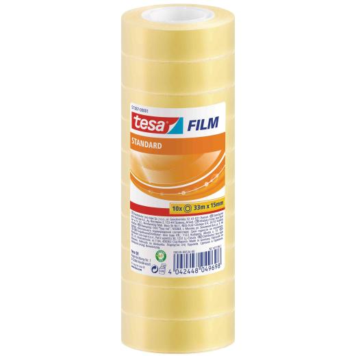 1,0 CF Di TESA NASTRO TRASPARENTE TORRE 10 PZ 15MMX33M
