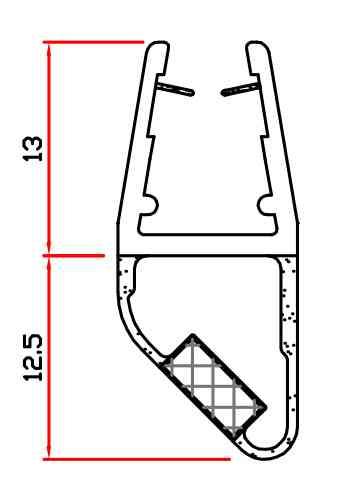 4,0 PZ Di GUARNIZIONE PER BOX DOCCIA 2 M MOD.412 SNS+NSN