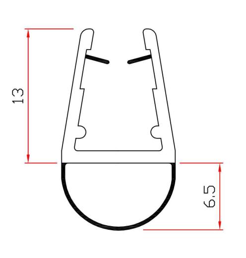 10,0 PZ Di GUARNIZIONE PER BOX DOCCIA 2 M MOD.401