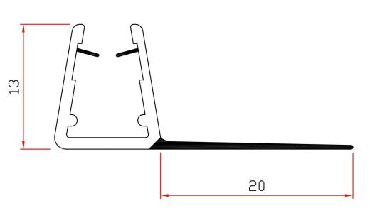 10,0 PZ Di GUARNIZIONE PER BOX DOCCIA 2 M MOD.404/20