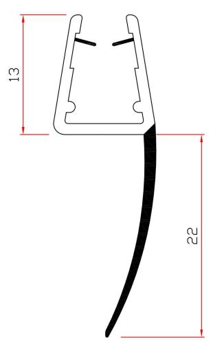 10,0 PZ Di GUARNIZIONE PER BOX DOCCIA 2 M MOD.405/22