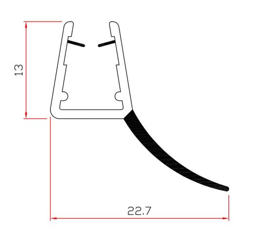 10,0 PZ Di GUARNIZIONE PER BOX DOCCIA 2 M MOD.407