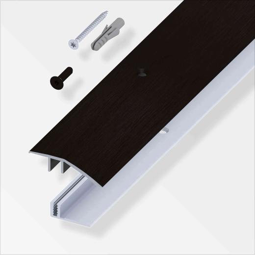 1,0 PZ Di TERMINALE A SCIVOLO PER PARQUET NERO SPAZZ. 100 CM