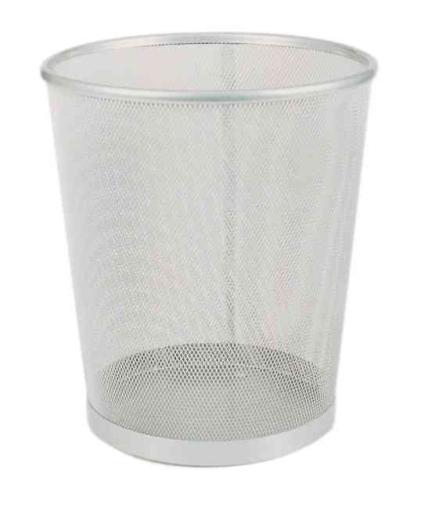 6,0 PZ Di CESTINO GETTACARTE SILVER 27X30H SILVER