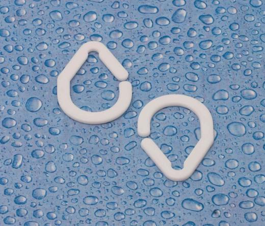 18,0 CF Di ANELLI PER TENDA DOCCIA BIANCO 12 PZ