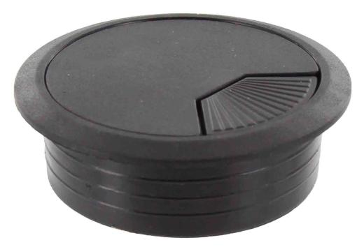 20,0 PZ Di BOCCHETTA PASSACAVI D 60 MM PLASTICA NERO