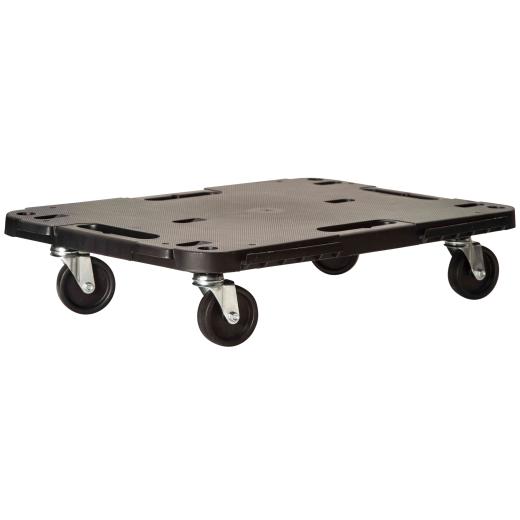 1,0 PZ Di PEDANA C/RUOTE PORTATA 543 KG 58X38X12,5 CM NERO