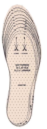 24,0 PA Di SOLETTE DX-SX LAVANDA MISURA DA 36 A 46