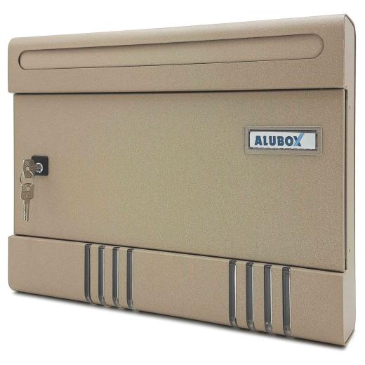 1,0 PZ Di CASSETTA POSTALE ALUBOX SIR/E 36,5X7X29 CM SABBIA