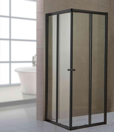 1,0 PZ Di BOX DOCCIA CRISTALLO TRASP. 6 MM 80X120 NERO OPACO