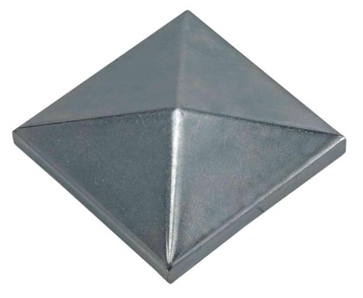 1,0 PZ Di COPRIPILASTRO ACCIAIO QUADRO 120X120 MM
