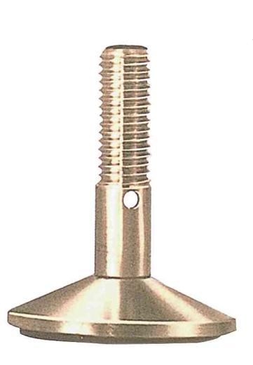 10,0 PZ Di PIEDINO REGOLABILE OTTONE MA12 X D 50 MM