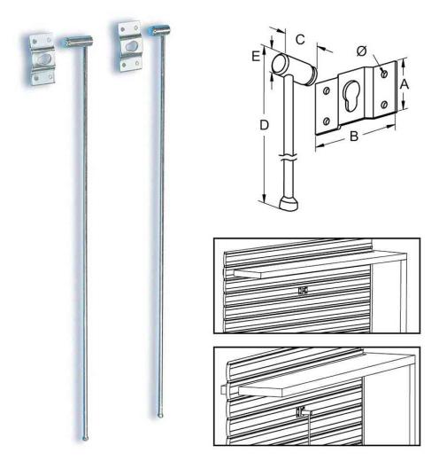 50,0 PZ Di SICURA PER TAPPARELLA LEGNO METALLO 58X500 MM*