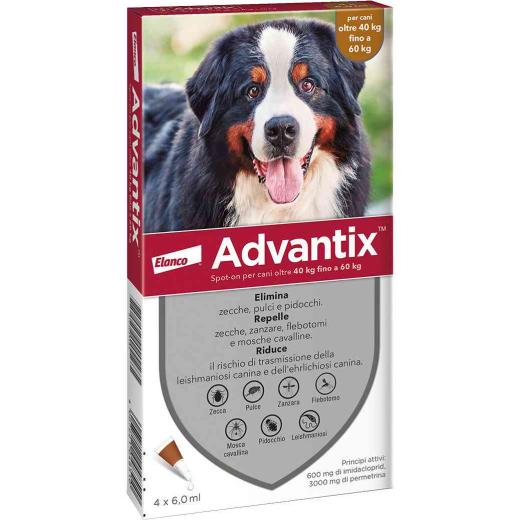 1,0 PZ Di BAYER ADVANTIX SPOT ON 6 PIPETTE CANI 40-60 KG