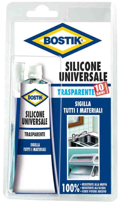 12,0 PZ Di BOSTIK SILICONE UNIVERSALE 60 ML TRASPAR BLISTER