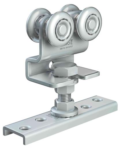 10,0 PZ Di OMGE   23 CARRELLO A 4 RUOTE D 24 MM PORT 45 KG*