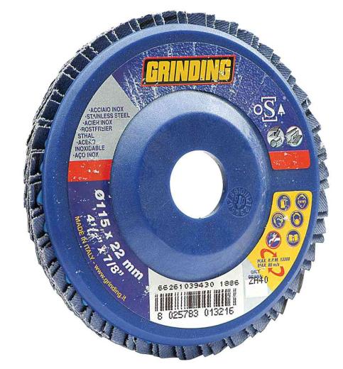 10,0 PZ Di GRINDING DISCO ZIRCONIO LAMELLARE 115 MM GR 100