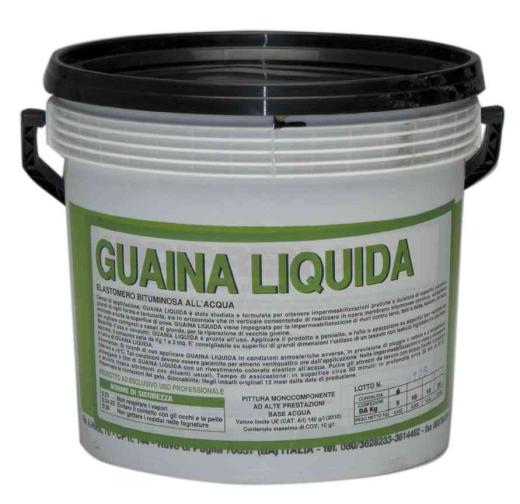 1,0 PZ Di GUAINA LIQUIDA BITUMINOSA NERA  5 KG
