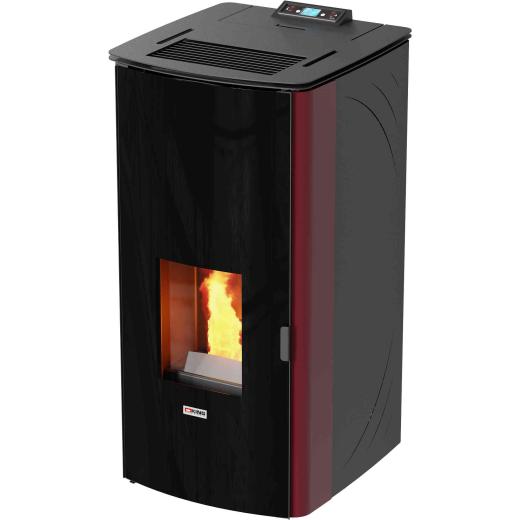 1,0 PZ Di STUFA PELLET 17 KW KING 17DD IDRO BORDEAUX