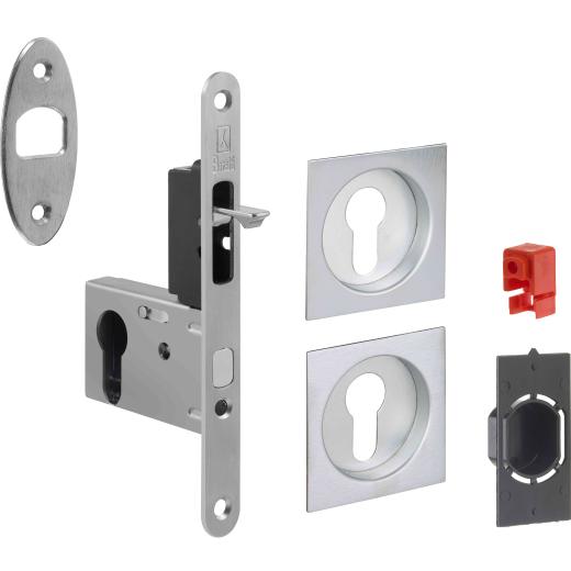 1,0 PZ Di KIT PORTA SCORR NICCHIA QUADRA YALE EASY G500T BIA