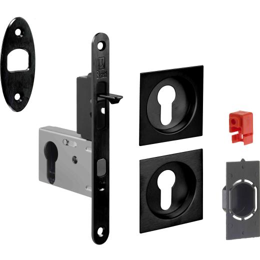 1,0 PZ Di KIT PORTA SCORR NICCHIA QUADRA YALE EASY G500T NER