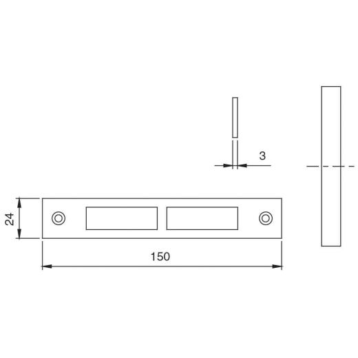 5,0 PZ Di ISEO 038.080 CONTROPIASTRA PER SERRATURA 981  983
