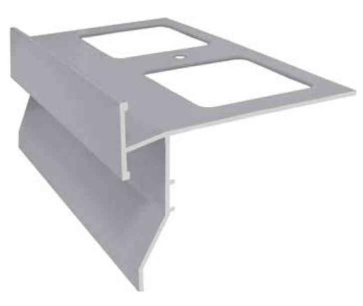 1,0 PZ Di GOCCIOLATOIO PER BALCONI PVC MM 85X2,6 M GRIGIO
