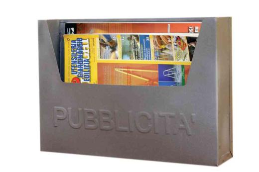 4,0 PZ Di PORTA PUBBLICITA IN LAMIERA 34X7XH24 CM