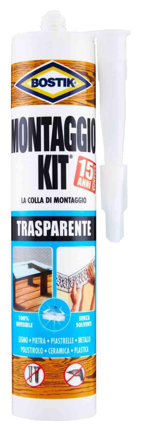 1,0 PZ Di BOSTIK MONTAGGIO KIT TRASPARENTE 310 G CARTUC